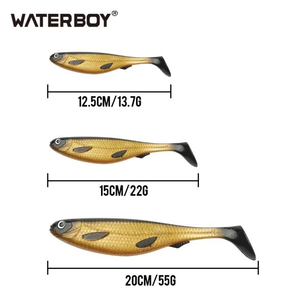Esca morbida esca da 12,5 cm da 15 cm da 20 cm esca in silicone a T artificiale per pesca di bassi