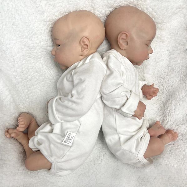 45 cm Girl and Boy Levi ha dipinto il corpo pieno di corpi piena Solid Silicone Reborn Dolls fatti a mano Boneca Reborn Corpo de Silicone