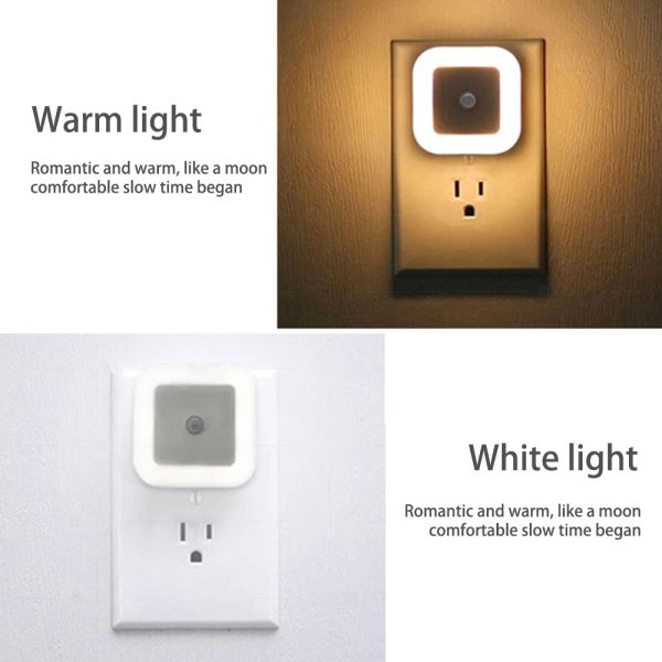 Luce notturna a LED Mini Light Sensor Control AC85-240V US US UK Plug Nightlight Lample per bambini Illuminazione camera da letto per bambini