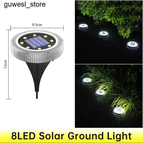 Luci notturne disco solare leggero giardino all'aperto solare solare sul ponte leggero riflettore seppellito giardino a led decorazione paesaggio s2452410