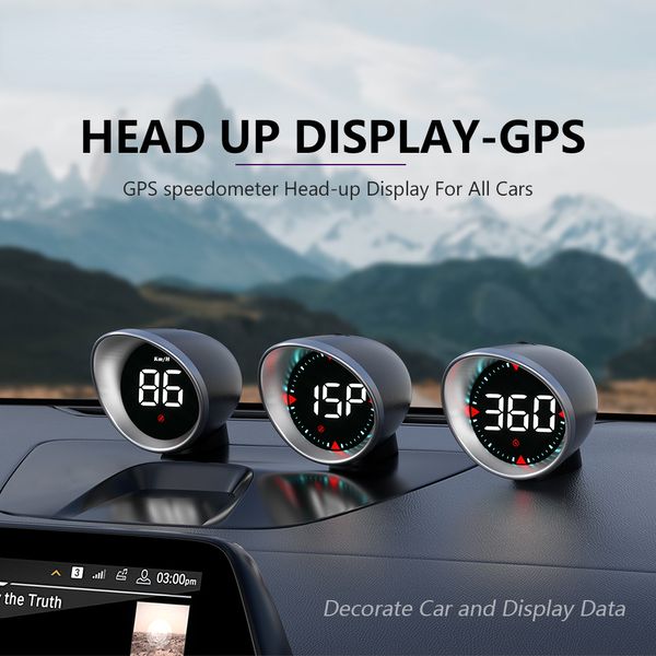 OBDHUD G5 GPS HUD Smart Digital Speed Meter Metatore Over Speed Auto Alarming Up Display per tutto il proiettore Compass universale per auto