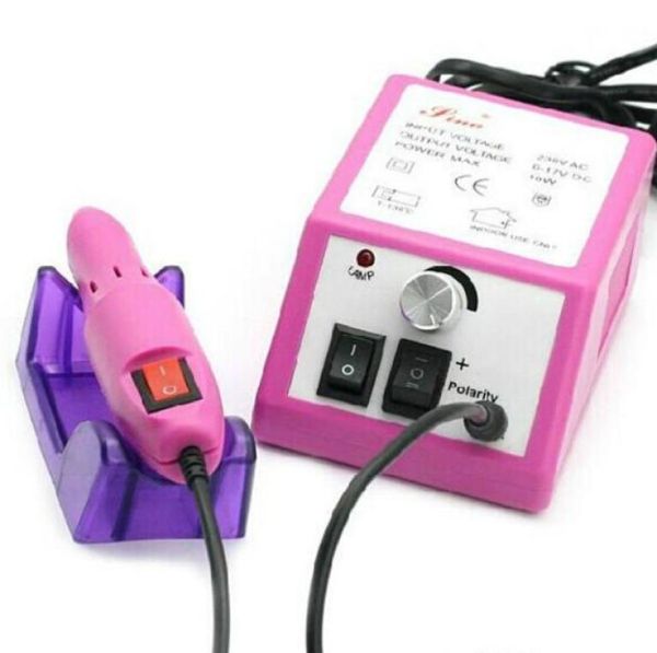 Novo Máquina de Manicure de Blânsção de Broca de Unhas Rosa Pink Professional com Bits de Drill 110V240Veu Plug Fácil de usar 7482563