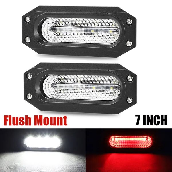 Luce da lavoro a filo a filo a LED da 7 pollici Pod inondazione del raggio di alluvione Luce inversa Fog Light for Car Truck ATV Tractor Pickup