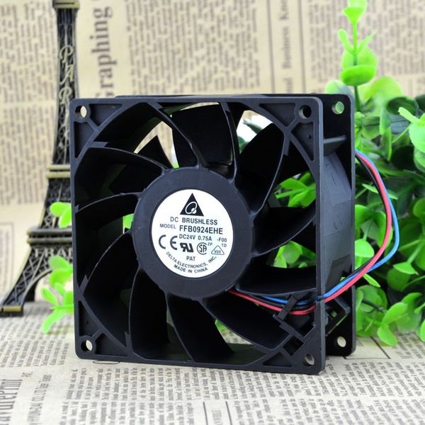 Novo ventilador de refrigeração do refrigerador para Delta FFB0924EHE 24V 0,75A 9038 9238 9cm Servidor ABB Inverter Fan Axial Fan