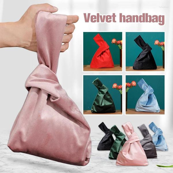 Bolsa de armazenamento Bolsa de veludo vintage feminino Casual Girl Reutilable Dobring Saco Tecido Japonês HEFENG WALK TENHA