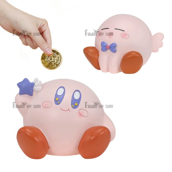 Kirby Money Bank 2 Gesichter Figuren Keramik Schweinebank niedliche Sparetopf für Kinder Geburtstagsgeschenk Chirstmas Geschenk