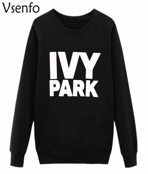 VSENFO BEYONCE fãs capuz Capuz Women Sweatshirt Carta impressão Ivy Park Sweatshirts Woman Casual Tops Sudadera Mujer LJ2011032730767