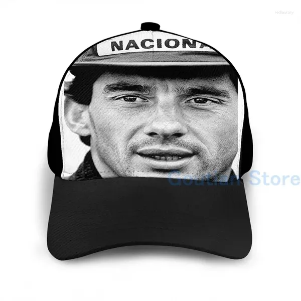 Ball Caps Fashion Ayrton Senna Basketball Cap Men Women Stampa grafica Black Unisex Adult Hat