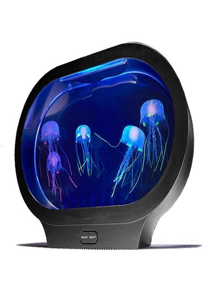 Boaz Jelly Fish Tank Stimmung LED Bunte Aquarium Ocean Wave Projector Jellyfish Night Lava Lamp Y2009226684158