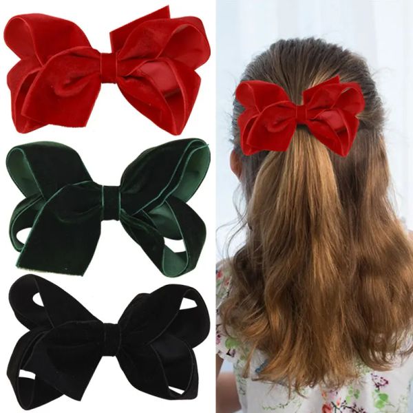 Элегантный бархатный волос Bow Clip Sweet Butterfly Barrettes детские аксессуары для волос девочки шпильки головные уборы женщин головные уборы
