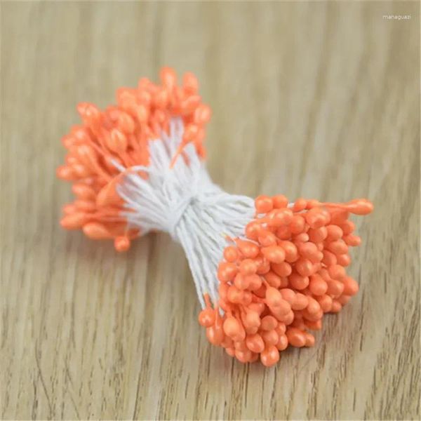 Flores decorativas 300pcs 3mm cabeças duplas mini pérolas de açúcar de açúcar de açúcar para decoração de casamento DIY scrapbooking wreath Fake Fake