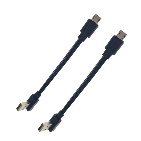 10cm 20cm Super plana flexível para cima e para baixo esquerdo esquerdo ângulo de 90 ° USB Micro USB Male para USB Cabo de dados masculino 30cm 50cm