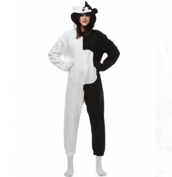 Danganronpa Dangan Ronpa Monokuma Monomi Bär Fleece Onesie Pyjama Kostüm Halloween Karneval Party Kleidung Cartoon Jumpsuit Slee40230777