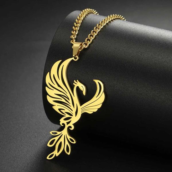 Collane a ciondolo My Forma Phoenix Collana a pendente per donna Uomo inossidabile Acciaio Fuoco Accantina per animali Collane Gioielli Choker Gioielli all'ingrosso Q240525