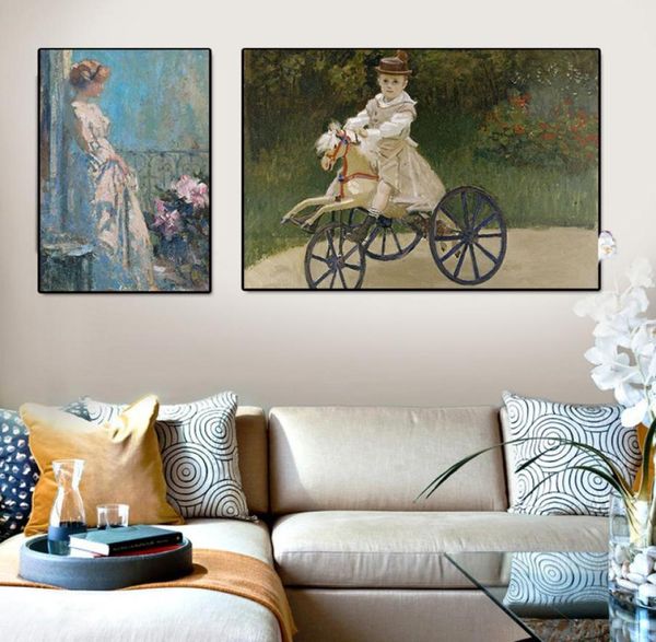 Dipinti tela arte in stile europeo dipinto famoso in tutto il mondo Monet Oil Painting Home Decorative Wall Art5290792