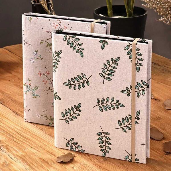 Albenbücher andere Hausgarten 6-Zoll 200 Pocket Leinen Stoff Cover Album Lace Creative Image Storage Scrapbook Album 4r Family Memory Album WX5.26