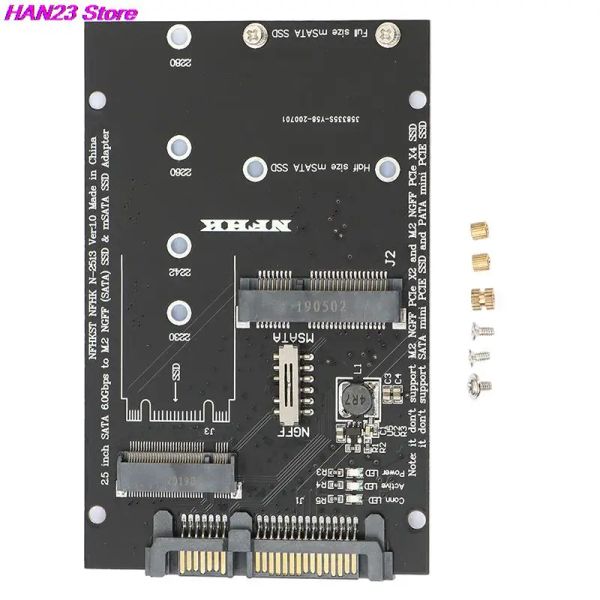 Großhandel M.2 NGFF MSATA SSD an SATA 3.0 Adapter 2 in 1 Konverterkarte für PC -Laptop -Dropshipping