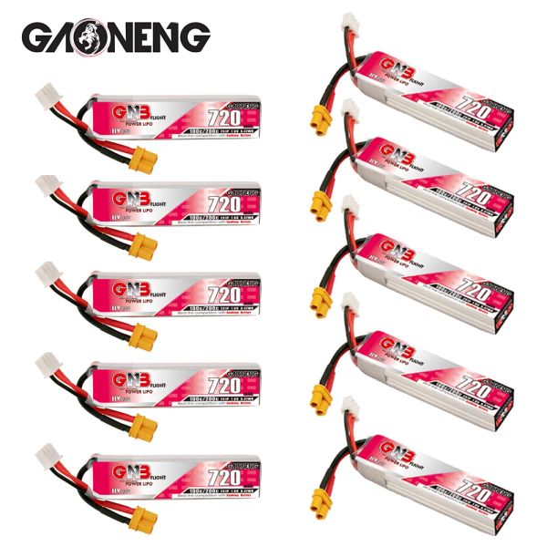 1-10pcs/set gaoneng gnb 2s hv lipo batterie 720mah 7.6v 100c/200c XT30U-F Stecker für RC FPV Whoop Frame Kit Tiny Whoop Racing Drone