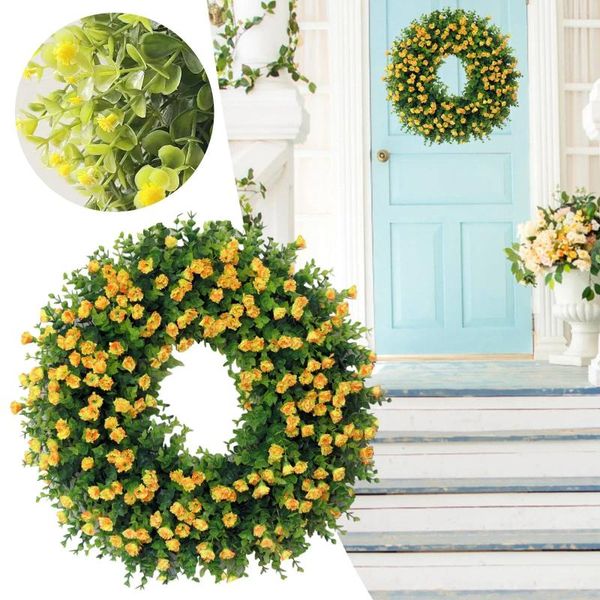 Fiori decorativi decorazioni primaverili ghirlanda durevole e cottage stabile per la bella porta versatile o Natale di 4 piedi