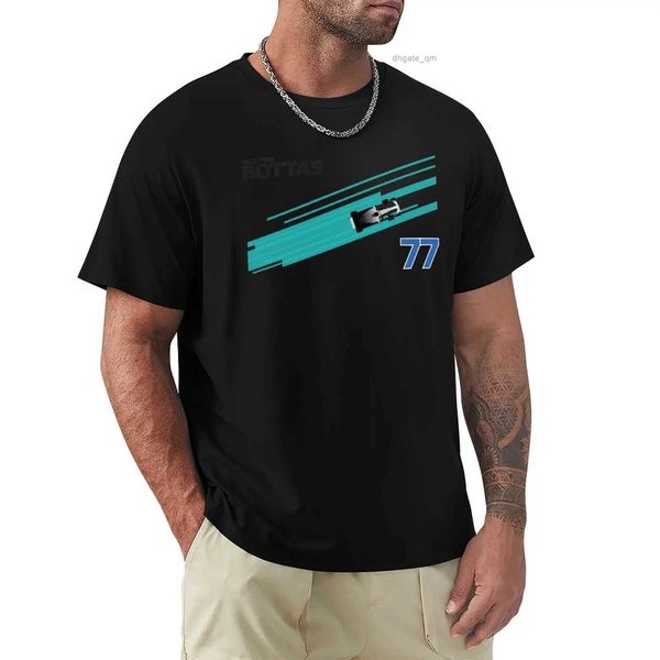 Camicie da ciclismo Tops F1 Valtteri Bottas 77 T-Shirt Blanchi semplici ragazzi Stampa animale da uomo Taglie