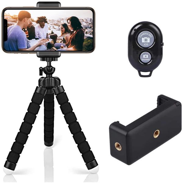 Porta spugna piegabile per la fotocamera per cellulare Tripod Support Celfone Tablet Photography Stand Stand IPhone iPad Accesso