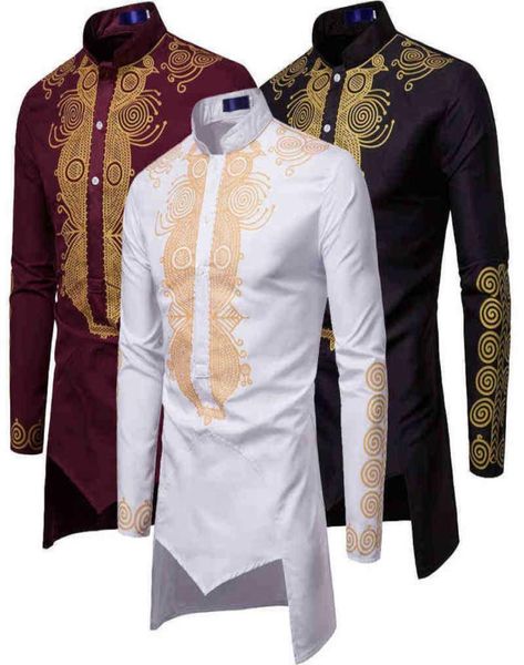Maglietta per abbigliamento per uomini Africa Africa Maglietta lunga abiti abiti africani Hip Hop Africa Africa Casual World ABB ASP Y2202146411943