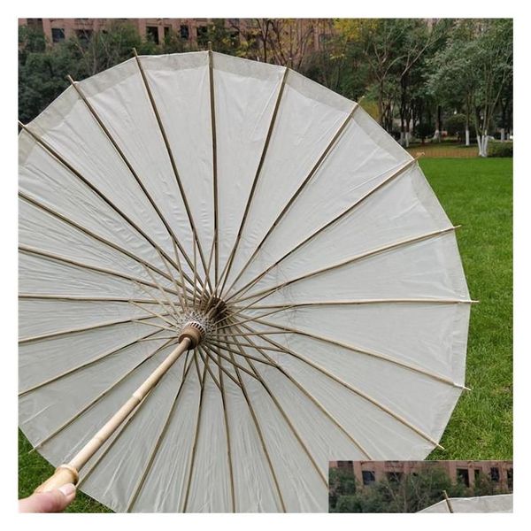 Guarda -chuvas por atacado de noiva Parasols White Paper Umbrella Mini Craft 4 Diâmetro 20 30 40 60cm Drop Drop Home Gard Dhgkh