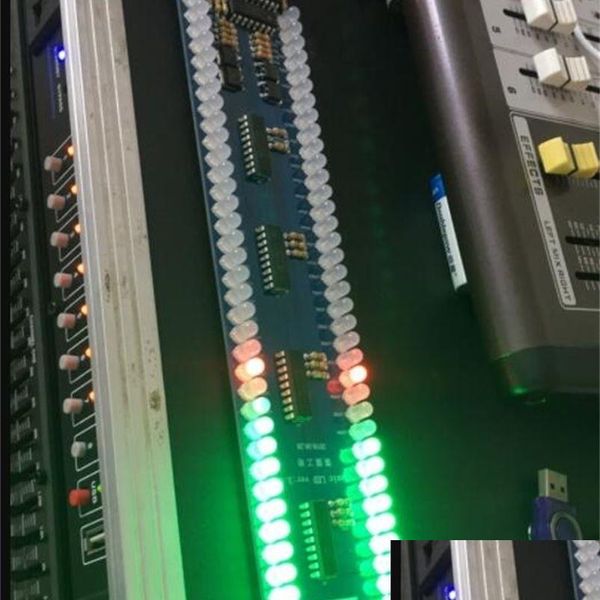 Amplificatori GHXAMP Dual 40 LED Music Spectrum Level Scheda indicatore di controllo su audio VU METER AMPLIFICATORE SUBWOOFER CAR 5V 211011 DROP OTUOB