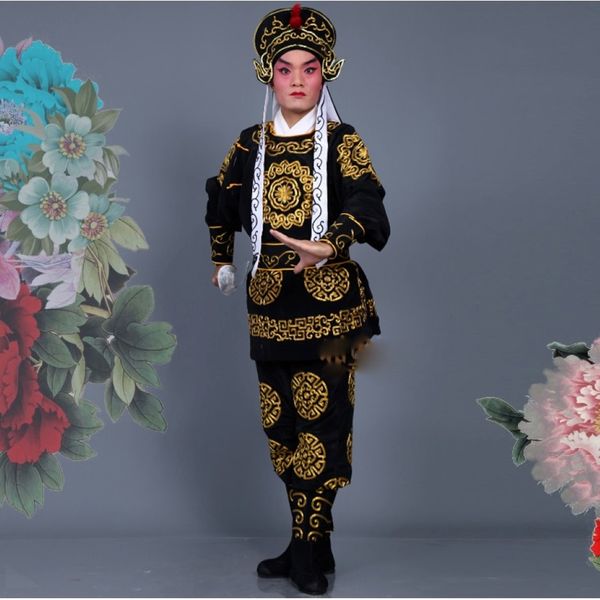 Peking Opera Männer Kleidung Huangmei Drama Outfit Generäle Soldaten Walk Peking Opera Kostüm Man Film und Fernsehbühne 204a