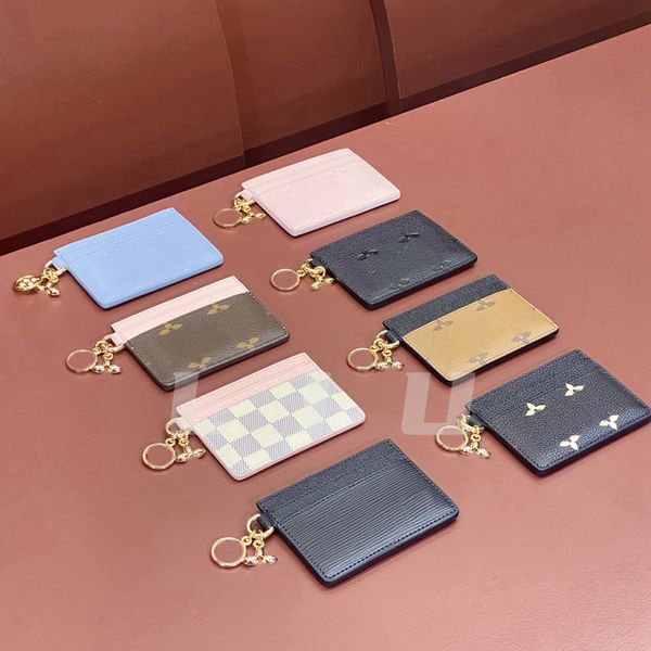 Высококачественные кожаные карты высококачественные кожаные карты дизайнерские женские кошельки 5 слотов карты Мужские кошельки с коробкой для коробки двойные кредитные карты