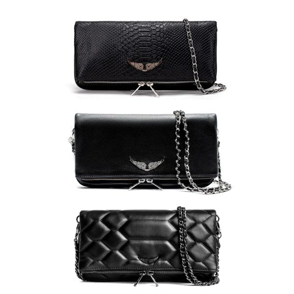 7A Дизайнерская сумка Pochette Rock Swing Your Wings Bag Womens Tote Sumbag Sudbag Сумка для плеча мужчина искренняя кожа Zadig Voltaire Bag Крыло