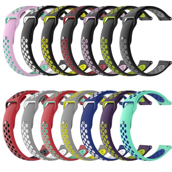 22 mm Strap a banda sportivo in silicone per Samsung Galaxy Watch 46mm 20mm in gomma cinghie galxy 42mm da bracciale xiaomi huami amazfit 2 vfsgk