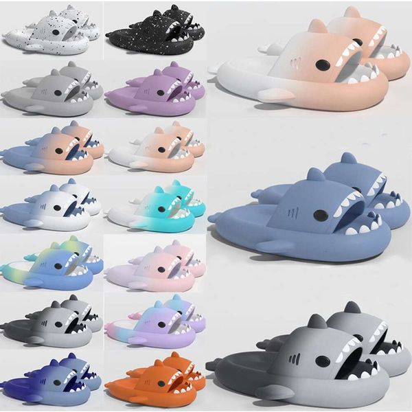 Женская мужская галстука Shark Sandals Slides Dawe Bule дым