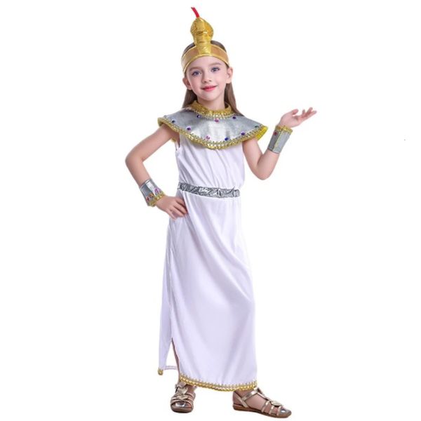 Mädchen alter ägyptischer Nile Königin Prinzessin Cleopatra Cosplay Halloween Party Kostümkleid 240507