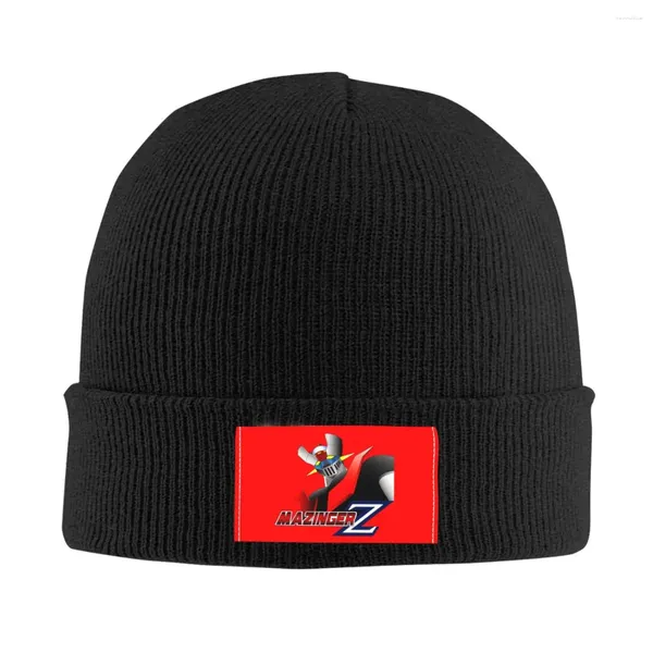 Berets Mazinger Z Beanie Cap Unisex Winter Cheate Bonnet Homme вязаные шляпы мода на открытые лыжные лыжные лыжные роботы аниме манга черепа шапочки шапки