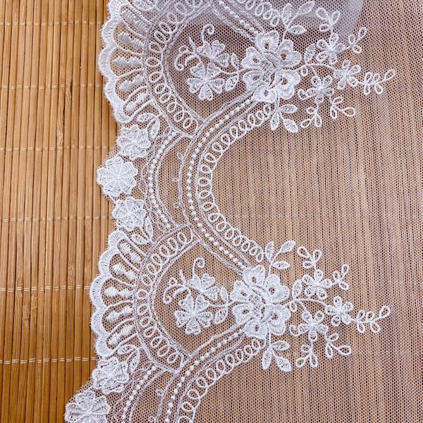 1 Ярд белой черной кружевной отделкой для свадебных костюмов или ювелирных поделок и швейной вышивки Золотая кружевная ткань 16см.