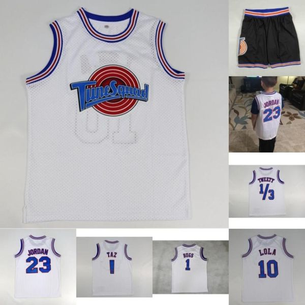 Youth Kids Space Jam Jersey Shorts 23 Michael Tune Squad Looney Tunes 1 Bugs Hase 10 Lola Bunny Taz Tweety Bird 2 Daffy Duck Si7290813