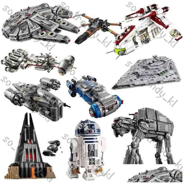 Blocks Boys Girld Star Set Wars Figuras Bloco de construção de tijolos brinquedos compatíveis com tijolos para crianças Presentes de alta qualidade Block Block OTKE5 540