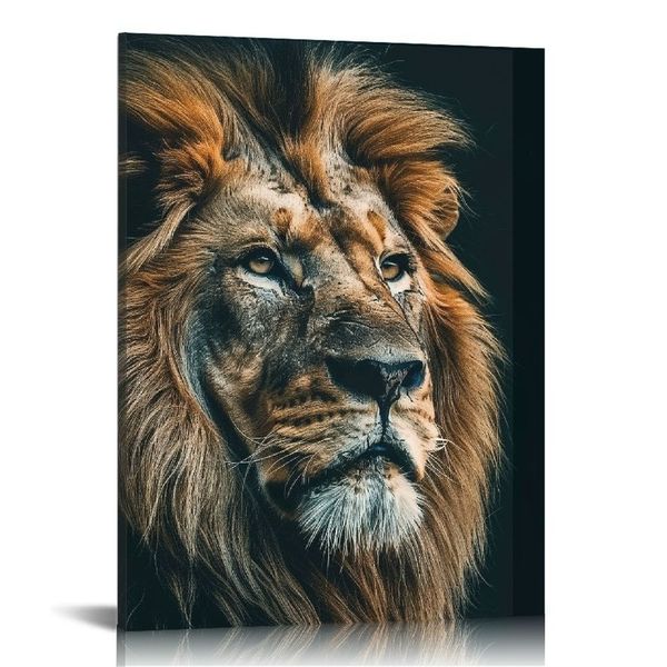 Lion Poster Inspirational - Arte da parede do leão, arte de leão para parede, pôsteres para escritório, fotos de leão