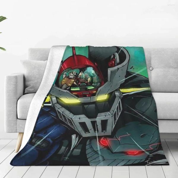 Одеяла UFO Robot Mazinger Z Cartoon Flannel Decorar