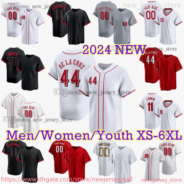 44 Elly de la Cruz Custom XS-6XL 2024 City Connect Baseball Trikot Joey Votto Tyler Stephenson Spencer Steer Hunter Greene Will Benson Graham Ashcraft Joe Morgan