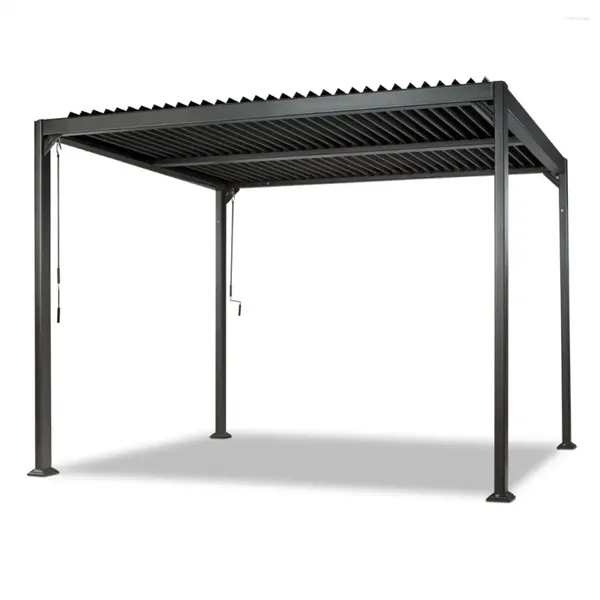 Ombrellas Giardino all'aperto Bioclimatic Sun Shade impermeabile pergola del tetto con i fan