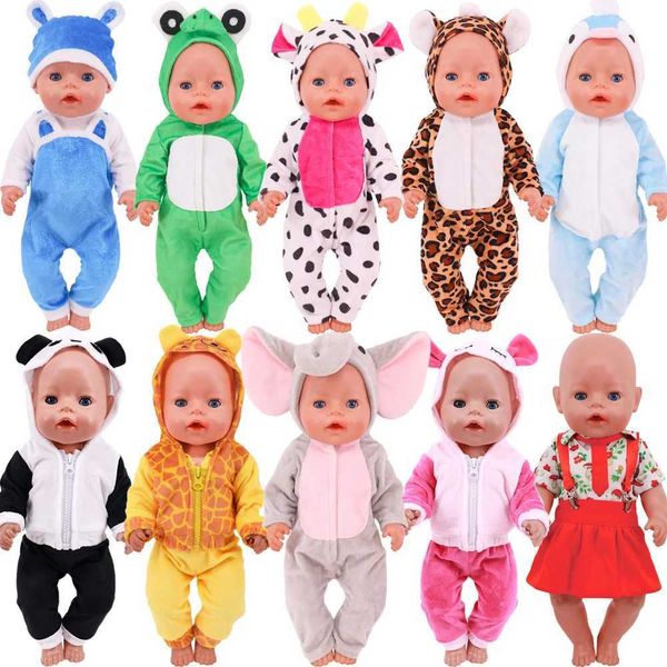 Куклы куклы кукол Слон Один кусок набор плюшевая одежда в форме животных подходит для 18 -дюймового США и 43 см. Детская одежда для новорожденных.