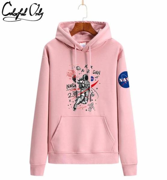 2020 Sweatshirts European American Men039s Herbst und Winter New Cotton plus Samt gedruckt NASA Women039s Pullover Hoodie S31927525248316