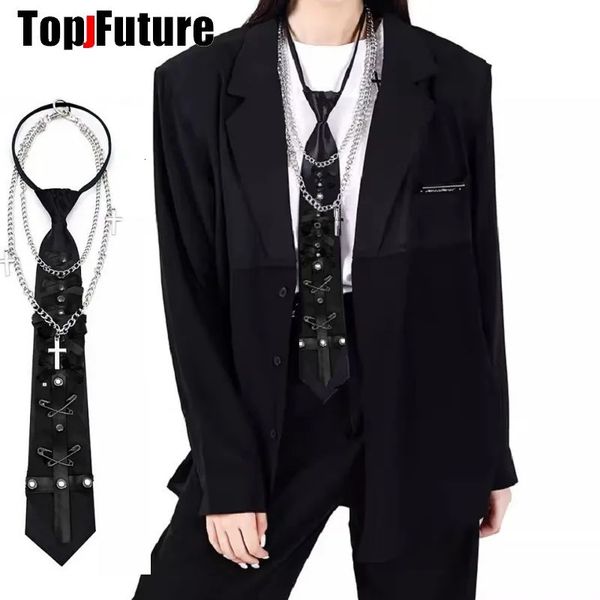 Cravatta frontale punk gotica personalizzata da donna Y2K Girls and Boys Tie Punk Rock Designer Accessori per collana personalizzati all'ingrosso 240529