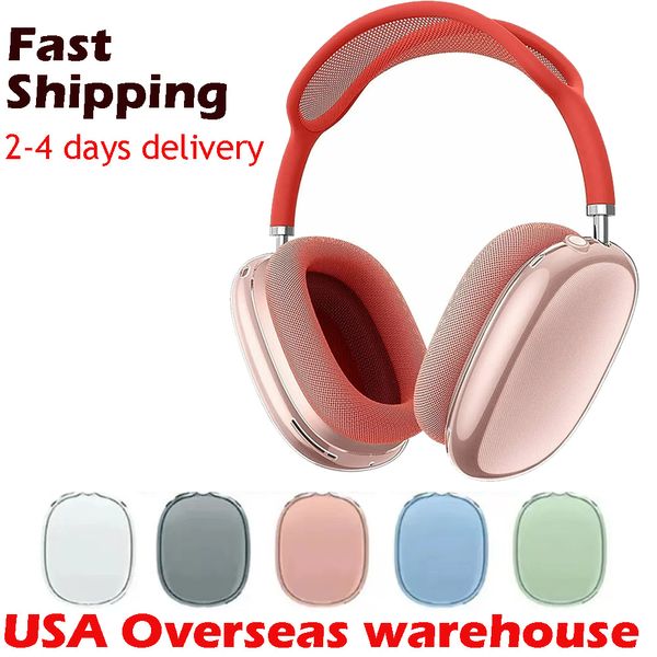 Para AirPods Max Bluetooth Earbuds Acessórios para fones de ouvido transparentes TPU Solid Silicone Propertem Protective Case Airpod Maxs fones de ouvido