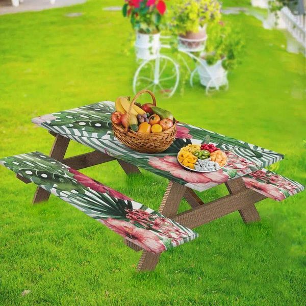 Tavolo panno riutilizzabile copertura da picnic foglie verde impermeabile rifornimenti per campeggio portatile multifunzionale