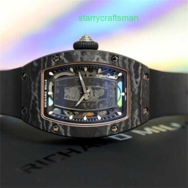 Richamills orologi RM Tourbillon Orologio da polso Sports Series Women's Series RM07-01 NTPT Carbon Fashion Fashion Fashion Business Macchine Carbon Watch WN-1KVD