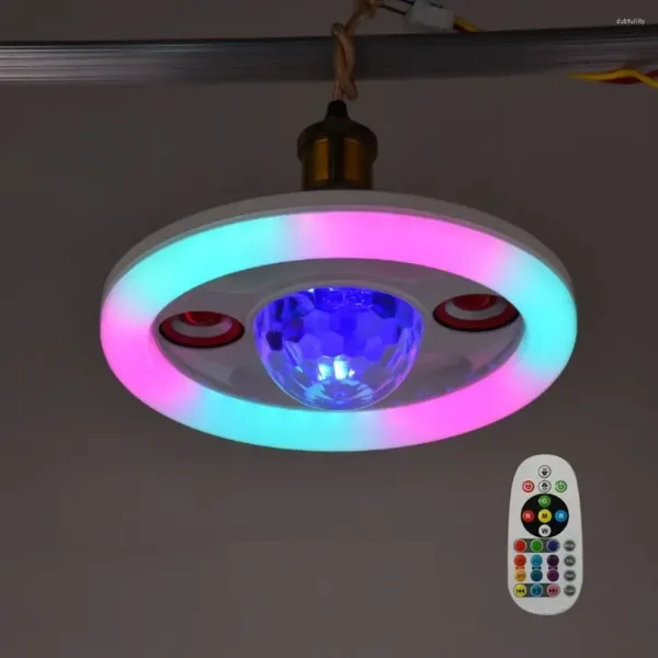 Deckenleuchten LED -Glühbirnen mit Doppellautsprecher Disco Ball Wireless 36W RGB Farbwechsel Musiklampe Fernbedienung für Zuhause