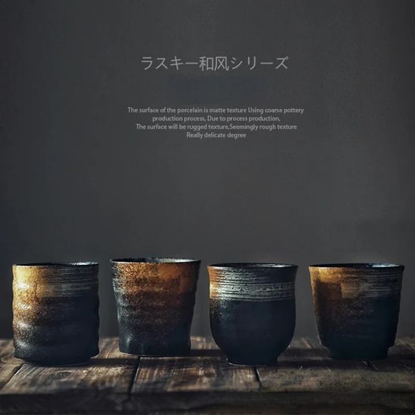 Japan und Südkorea Keramik Tee Tasse Stour Handbemalte Tasse Japanische Kung Fu Tea Tasse Kaffee Milch Tasse 240529